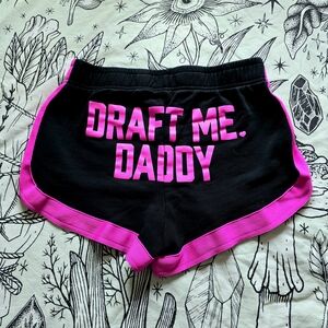 Women's Black and Pink Shorts